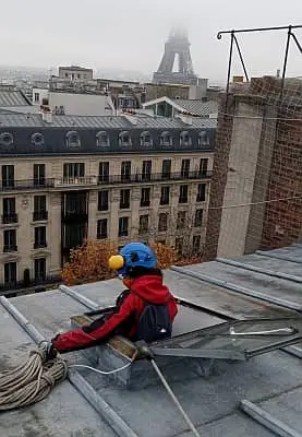 cordiste en sondage amiante à Paris