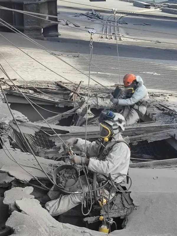 Chantier de sécurisation de la toiture