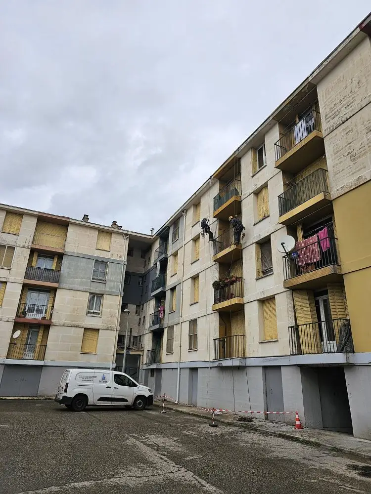 Pose de filets antivolatiles en milieu urbain à Arles