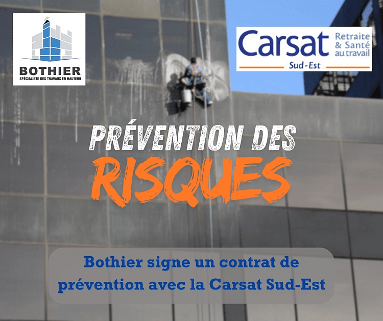 Contrat de prévention des risques entre Bothier et la Carsat Sud Est