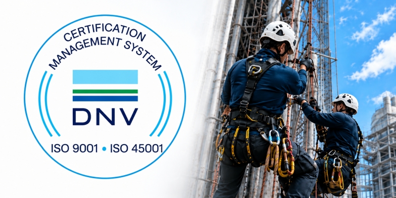 Certifications ISO 9001 et ISO 45001 pour l'entreprise de cordistes Bothier